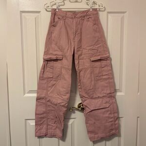 H&M Pink Cargo Pants (size 0)